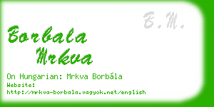 borbala mrkva business card